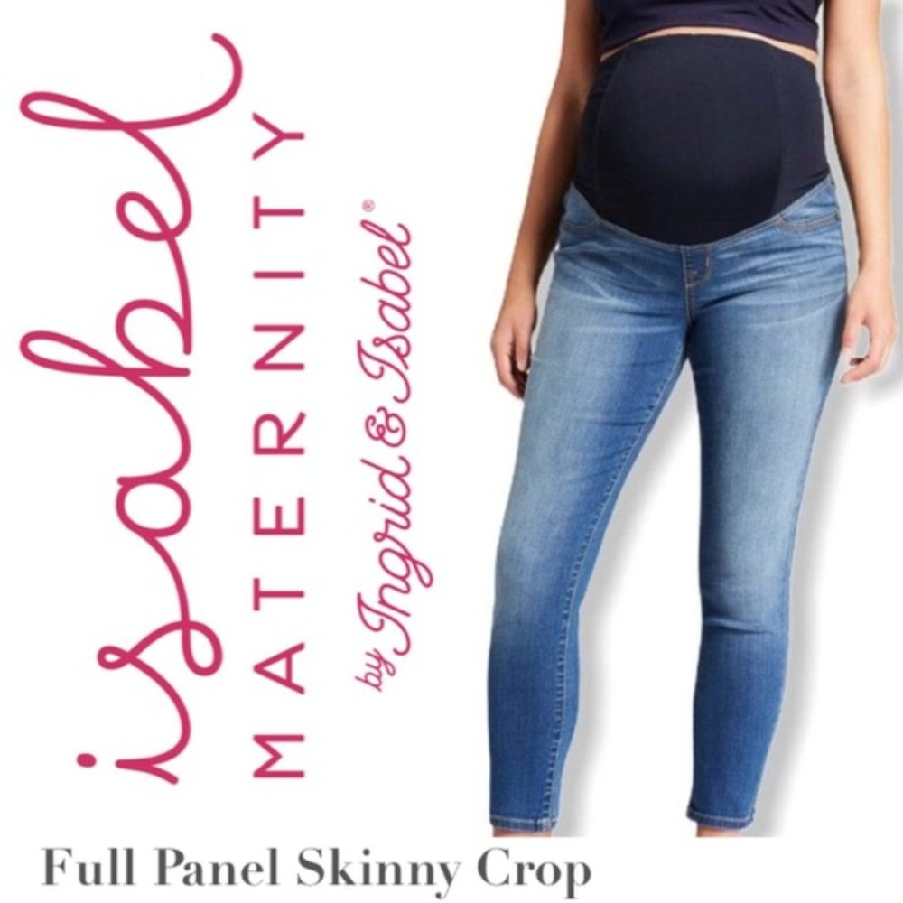 NWT New Isabel Maternity Skinny Crop Blue Jean 12
